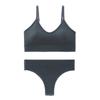 Traje de sujetador deportivo de belleza estilo francés con espalda descubierta, push up, copa de triángulo, top tipo tubo, todo a juego, tirantes, ropa interior exterior sin aros, pecho envuelto
