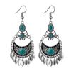 Aretes Bohemios Joyería Gotas Aretes de Borla de Aceite Vintage Huecos Étnicos de Moda Al Por Mayor