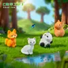 Paisaje en Miniatura Creativo Realista Capibara Zorro Figuras de Animales Pequeños Lindos Accesorios de Decoración DIY Mini Adornos