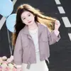 Chaqueta de Cuero para Niña Otoño 2026 Nueva Elegante Chaqueta Estilo Coreano Infantil Cardigan de Primavera y Otoño para Niña Top de Moda