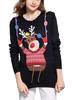 Comercio Exterior Transfronterizo Suéter de Punto Holgado Cuello Redondo Ropa de Punto Estilo Casual Europeo y Americano Amazon Suéter Navideño para Mujer