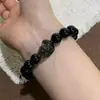 Pulsera Pixiu de Obsidiana Natural Moda Piedra Ojo de Tigre Estilo Vintage para Hombre Pulsera Audaz de Lujo Ligero Venta al por Mayor Dropshipping
