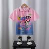 Camisa Polo Infantil Verão 2025 Novo Estilo Manga Curta Crianças Camiseta Esportiva Casual com Letra Tendência da Moda de Verão para Meninos