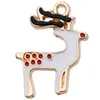 135 Tipos de Dibujos Animados Goteo de Aceite Muñeco de Nieve Navideño Reno Colgante de Regalo Pulsera DIY Llavero Accesorios de Joyería