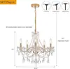 Candelabro de cristal estilo europeo, lámpara elegante para sala de estar de villa, lámpara lujosa para comedor, lámpara para salón de hotel de edificio dúplex, salón de bodas