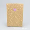 Bolsa de Regalo de Papel Kraft con Puntos, Tapa Plegable, Caja de Papel, Empaque para Dulces, Galletas, Snacks, Caja de Empaque para Souvenirs, Hecho a Medida