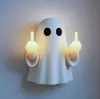 Novo Fantasma de Halloween Lendo Estátua Ornamento Artesanato de Resina Decoração de Casa Fantasma Luz Noturna
