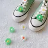 Nueva decoración de hebilla para zapatos de margarita zapatos blancos accesorios diy flor para zapatos accesorios de hebilla para zapatos flor sin encaje
