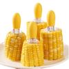 Tenedor de acero para maíz I9AT2, aguja de maíz de acero inoxidable, tenedor de fruta europeo, letrero de fruta, tenedor de barbacoa para comer maíz