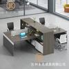 Escritorio para personal, muebles de oficina modernos y sencillos para 4 o 6 personas, pantalla, mesa y silla combinadas, tarjetero, escritorio para computadora