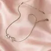 Colar de Verão Lele Jewelry Gargantilha Laço Ossos de Cobra Estilo Fresco Aço Inoxidável Banhado a Ouro Joias Estilo Doce Coreano