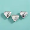 Prata Esterlina S925 Prata Lisa Feito à Mão Contas de Amor Contas de Coração de Pêssego Escovadas DIY Cristal de Cabelo Acessórios para Pulseira de Cristal