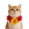 Festivo de Año Nuevo Festival de Primavera Lindo Collar de Gato Hecho a Mano Tejido Collar para Mascota Gatito Decoración de Perro Tejida