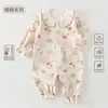 Enterizo de Bebé para Niñas de Primavera y Otoño, Atuendo de Salida Estilo Princesa, Algodón Puro Clase A, Ropa para Recién Nacidos de 100 Días, Manga Larga
