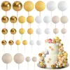 Set Mixto de Múltiples Especificaciones Adornos para Pasteles Bolas Doradas Bolas Plateadas Bolas de Colores Decoración para Hornear Decoración de Boda Cumpleaños
