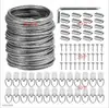 Kit para Pendurar Quadros Gancho de Quadro com Argola D com Parafusos com Fio Porta-Retrato Arte Fio de Aço Inoxidável para Pendurar