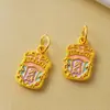 Colgante Chapado en Oro para la Buena Suerte y la Riqueza, Colgante de Aleación de Color Antiguo Conservable Estilo Chino, Colgante para Pulsera Tejida Hecha a Mano DIY