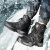 Otoño e Invierno Nuevos Zapatos de Senderismo de Caña Alta Aterciopelados Gruesos Botas de Nieve Largas para Exterior Talla Grande Botas de Nieve