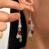 Pendientes de aleación con diseño de alce y copo de nieve, de estilo europeo y americano, con dibujos creativos, para Navidad.