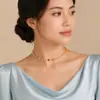 Joyería transfronteriza europea y americana, moda personalizada, foto callejera, estrella de cinco puntas, accesorios hechos a mano, collar de estrella de aleación para mujer que combina con todo