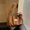 Bolsa tote simples de grande capacidade estilo coreano 2025, bolsa de ombro texturizada para todos os estilos, primavera, nova, moderna, para deslocamento