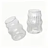 Taza de Nube de Vidrio de Borosilicato Alto, Taza Sencilla de una Sola Capa Engrosada para Jugos y Bebidas, Taza de Vidrio Gordita de Alto Valor Estético
