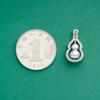 Colgante de Calabaza Mate Retro de Plata Pura S999 Giratorio DIY Pulsera Pulsera Material Accesorios de Plata