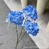 Hortênsia de 3 Cabeças Novo Casamento Buquê de Hortênsia Artificial Decoração de Corredor de Casamento Parede de Flores de Fundo Atacado em Estoque
