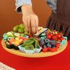 Plato de Cena de Múltiples Compartimentos Árbol de Navidad Creativo de 8 Compartimentos 5 Compartimentos Bandeja de Bocadillos para el Té de la Tarde Plato de Frutas para el Desayuno Caja de Dulces y Frutos Secos para el Hogar