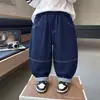 Pantalones Vaqueros de Pierna Curva de Color Sólido para Niños, Estilo Coreano, Pantalones Casuales Elegantes Versátiles para Niños, Pantalones de Otoño para Bebé, Pantalones Largos