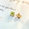 Aretes redondos de aleación de titanio F-136 color dorado con zirconia en forma de estrella, joyería para piercing de labio de titanio G23 con rosca interna y zirconia