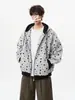 Sudadera con capucha estilo americano de calle con estampado de estrellas, unisex, colección de otoño, diseño de peso pesado, cárdigan con cremallera, corte holgado, prenda de abrigo de nicho