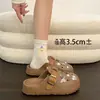 Sapatos Birkenstock Flor de Diamante Blingbling para Mulheres Verão 2026 Versátil de Nicho para Uso Externo Férias Sapatos Fechados