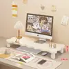 Bandeja para Teclado de Escritorio Base Elevadora de Monitor Soporte para Escritorio de Oficina Estante de Almacenamiento Elevador para Computadora de Escritorio