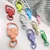 Llavero Pintado Trébol Colorido Accesorio DIY Colgante Resorte Giratorio Abrible Material Ecológico