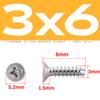 Acero Inoxidable 304 Kt Tornillo de Cola para Fresado M3M4M5 Cabeza Avellanada Cruz Cola Plana Cola de Corte Tornillo Autorroscante Antiaflojamiento