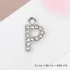 Acessórios de Pingente de Letra com Strass Cruzado Europeu e Americano Moda Elegante Versátil Pingente de Liga Material para Acessórios de Joias DIY