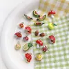 Acessórios Pingente de Cogumelo Colorido Estéreo Pinha Fruta Liga Acessórios para Pingente DIY Acessórios de Gotejamento de Óleo Pulseira Joias Contas