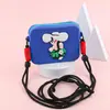 Bolso bandolera para teléfono con pantalla plegable de silicona, monedero de diosa de nuevo estilo con cremallera, bolsa de maquillaje de dibujos animados impermeable portátil