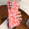Funda de teléfono de patrón irregular color rosa coral estilo ins transfronterizo para Samsung Galaxy S25 Ultra funda de película