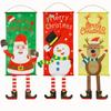 Nuevos Suministros de Navidad Árbol de Navidad Anciano Elfo Bandera Colgante Paño Colgante Paño de Pared Paisaje Pared Paño Bandera de Navidad Bandera Colgante