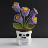 Boneca de Tecido Engraçada Popular Transfronteiriça Plantas Ornamentos de Mesa Plantas em Vasos de Lã Tricotados Buquê de Halloween Presentes