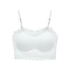 Top push-up sem alças com renda bolha, antiderrapante, peito pequeno, alça pequena, anti-corrida, leve, envolvente, peito, roupa íntima sem rastros, colete feminino