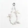 Lanyard para Teléfono Móvil Cadena de Muñeca con Acabado de Alta Gama, con Cuentas, Accesorio Colgante para Bolso Hecho a Mano de Alta Gama, Lazo de Perlas Estilo Chanel