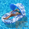 Nova Cadeira de Lounge Flutuante Amarela em Formato de Limão com Rede, Cama Flutuante Inflável para Piscina, Boia de Rede