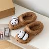 Crocs de Terciopelo para Mujer Pantuflas Cálidas de Algodón Engrosado de Eva para Invierno para Uso Exterior Zapatos de Algodón Baotou para Pareja para Mujeres