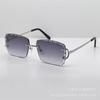 Gafas de Sol de Diseñador de Corte de Lujo Frescas Decorativas para Exteriores Lentes De Sol Mujer