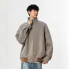 Nova Jaqueta Masculina Primavera 2025 Moda Streetwear Cool Americana High Street Jaqueta Solta Chamativa Gola Alta Madura