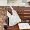 Nuevo Bolso de Mano para Mujer Tejido, Bolso de Hombro, Bolso Cruzado, Gran Capacidad, Patrón de Diamante Tejido Hueco, Bolso Versátil de Moda para Mujer