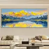 Rizhao Golden Mountain Porcelana de Cristal Pintura Decorativa Pared de Fondo de Sofá de Sala de Estar Soporte de Montaña Pintura Colgante Proyecto de Hotel B&B Venta al por Mayor Individual